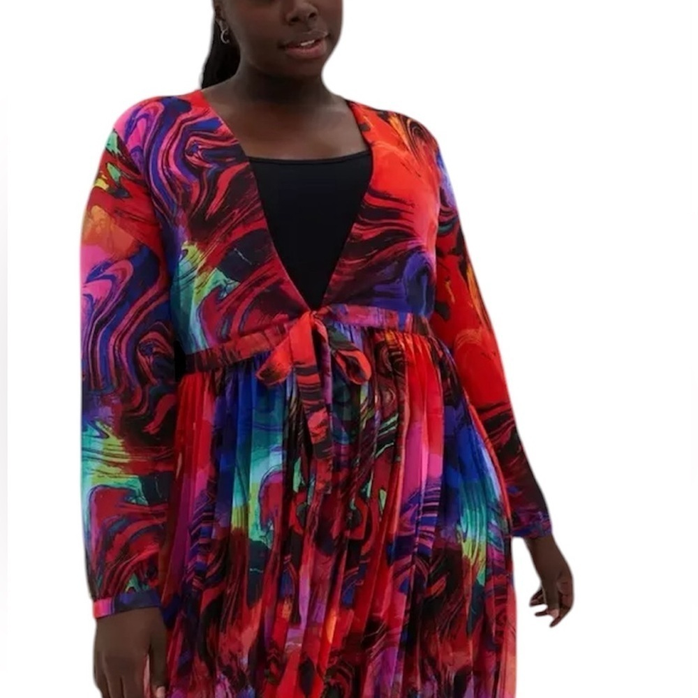 Torrid Chiffon Long Sleeve Kimono Size 2X - Picture 3 of 8